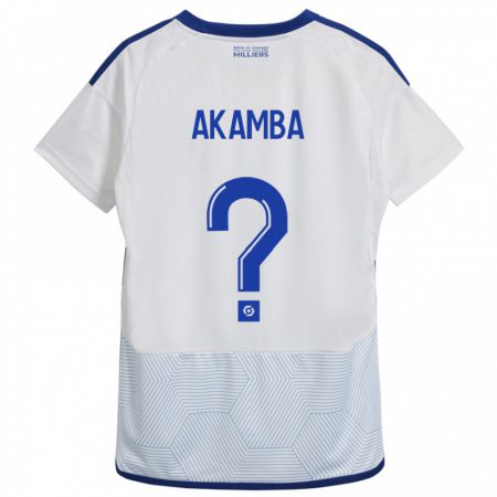 Kandiny Enfant Maillot Fred Akamba #0 Blanc Tenues Extérieur 2023/24 T-Shirt