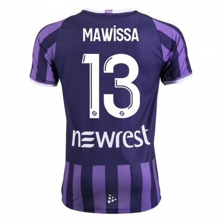 Kandiny Enfant Maillot Christian Mawissa Elebi #13 Violet Tenues Extérieur 2023/24 T-Shirt