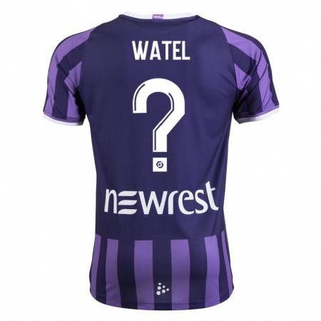 Kandiny Enfant Maillot Kylian Watel #0 Violet Tenues Extérieur 2023/24 T-Shirt