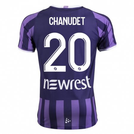 Kandiny Enfant Maillot Coralie Chanudet #20 Violet Tenues Extérieur 2023/24 T-Shirt