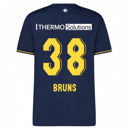 Kandiny Enfant Maillot Max Bruns #38 Marin Tenues Extérieur 2023/24 T-Shirt