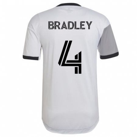 Kandiny Enfant Maillot Michael Bradley #4 Blanc Tenues Extérieur 2023/24 T-Shirt
