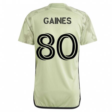 Kandiny Enfant Maillot Julian Gaines #80 Vert Tenues Extérieur 2023/24 T-Shirt