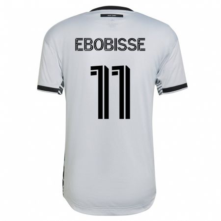 Kandiny Enfant Maillot Jeremy Ebobisse #11 Blanc Tenues Extérieur 2023/24 T-Shirt