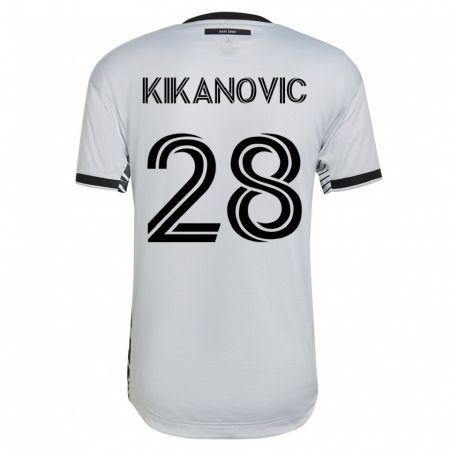 Kandiny Enfant Maillot Benjamin Kikanovic #28 Blanc Tenues Extérieur 2023/24 T-Shirt