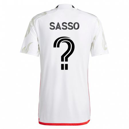 Kandiny Enfant Maillot Gino Sasso #0 Blanc Tenues Extérieur 2023/24 T-Shirt