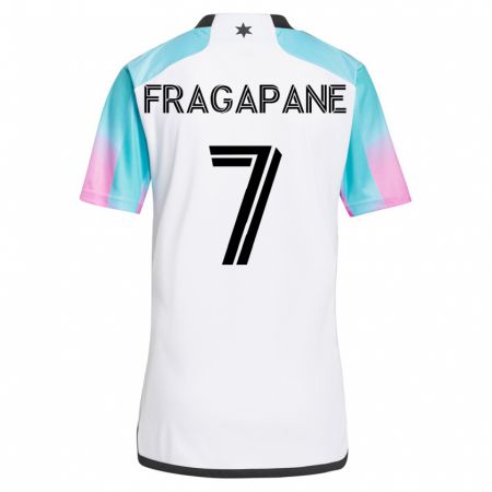 Kandiny Enfant Maillot Franco Fragapane #7 Blanc Tenues Extérieur 2023/24 T-Shirt