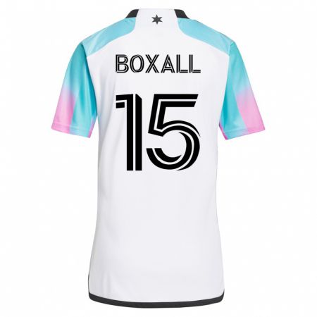 Kandiny Enfant Maillot Michael Boxall #15 Blanc Tenues Extérieur 2023/24 T-Shirt