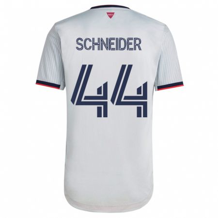 Kandiny Enfant Maillot Max Schneider #44 Blanc Tenues Extérieur 2023/24 T-Shirt