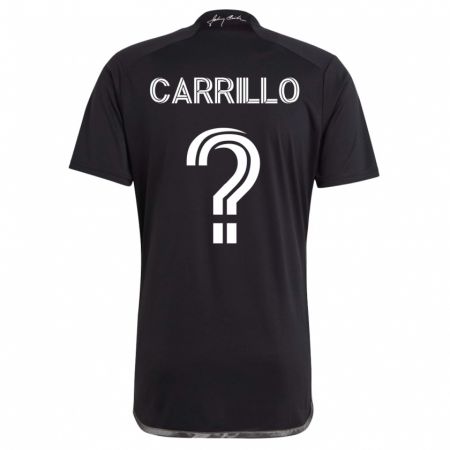 Kandiny Enfant Maillot Alejandro Carrillo #0 Noir Tenues Extérieur 2023/24 T-Shirt