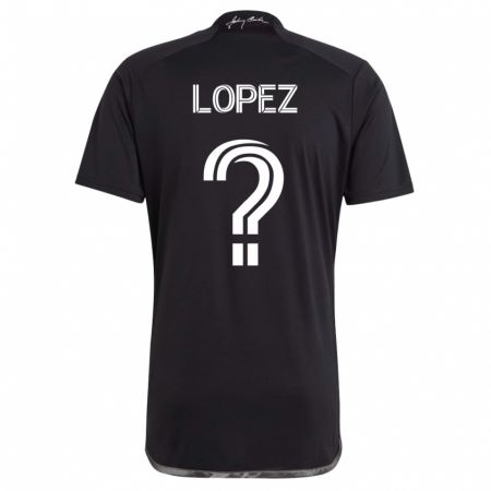 Kandiny Enfant Maillot Alejandro Velazquez-Lopez #0 Noir Tenues Extérieur 2023/24 T-Shirt
