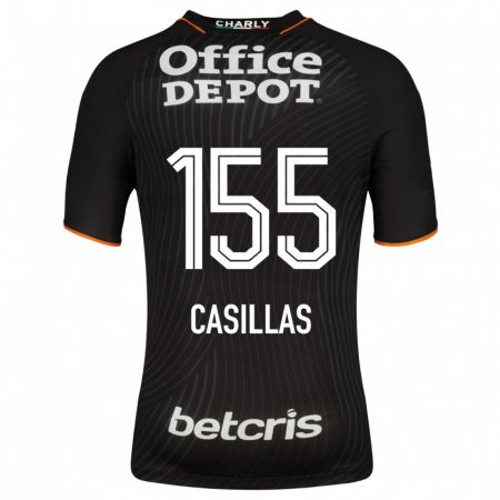 Kandiny Enfant Maillot Johan Casillas #155 Noir Tenues Extérieur 2023/24 T-Shirt
