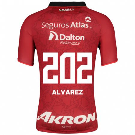 Kandiny Enfant Maillot Sergio Álvarez #202 Rouge Tenues Extérieur 2023/24 T-Shirt