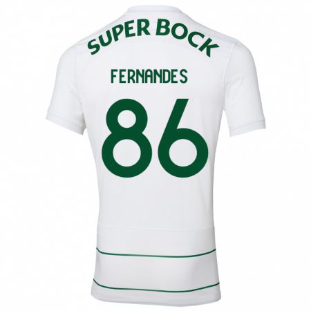 Kandiny Enfant Maillot Emanuel Fernandes #86 Blanc Tenues Extérieur 2023/24 T-Shirt