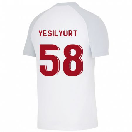 Kandiny Enfant Maillot Ali Yeşilyurt #58 Blanc Tenues Extérieur 2023/24 T-Shirt