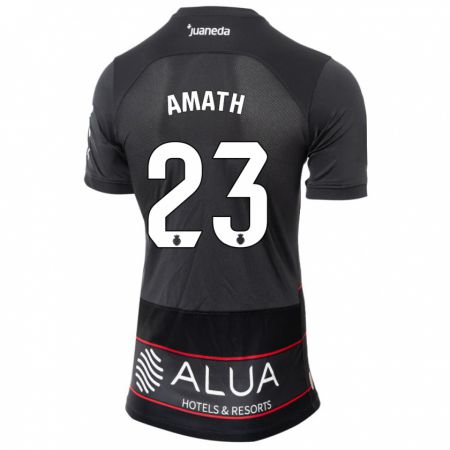 Kandiny Enfant Maillot Amath Ndiaye #23 Noir Tenues Extérieur 2023/24 T-Shirt