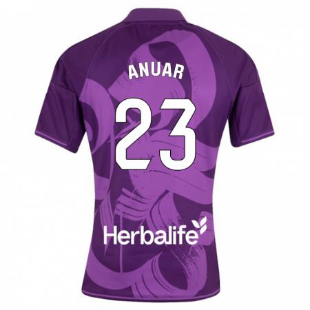 Kandiny Enfant Maillot Anuar #23 Violet Tenues Extérieur 2023/24 T-Shirt