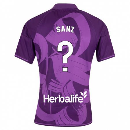 Kandiny Enfant Maillot David Sanz #0 Violet Tenues Extérieur 2023/24 T-Shirt