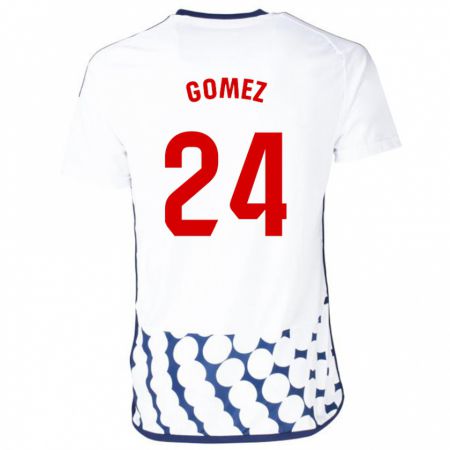 Kandiny Enfant Maillot Jonathan Gómez #24 Blanc Tenues Extérieur 2023/24 T-Shirt