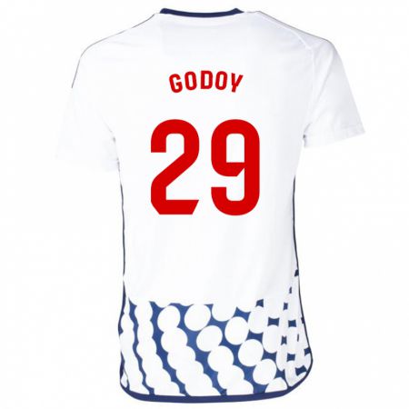 Kandiny Enfant Maillot Alan Godoy #29 Blanc Tenues Extérieur 2023/24 T-Shirt