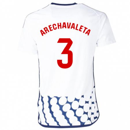 Kandiny Enfant Maillot Jorge Arechavaleta #3 Blanc Tenues Extérieur 2023/24 T-Shirt