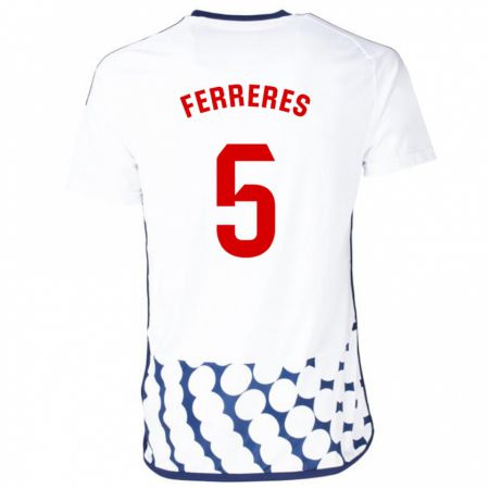 Kandiny Enfant Maillot Manolo Ferreres #5 Blanc Tenues Extérieur 2023/24 T-Shirt