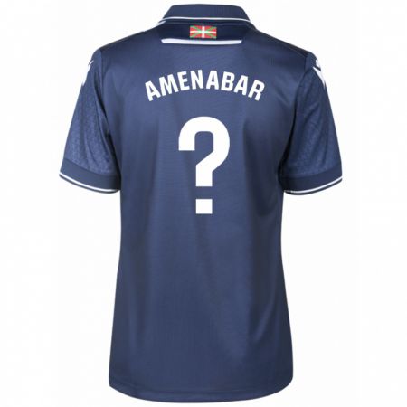 Kandiny Enfant Maillot Aritz Amenabar #0 Marin Tenues Extérieur 2023/24 T-Shirt