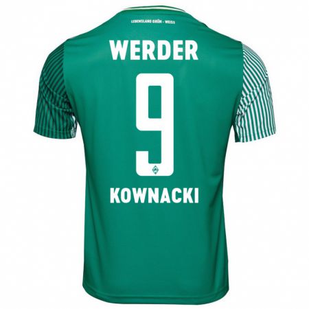 Kandiny Homme Maillot Dawid Kownacki #9 Vert Tenues Domicile 2023/24 T-Shirt