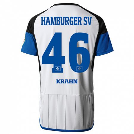 Kandiny Homme Maillot Elijah Krahn #46 Blanc Tenues Domicile 2023/24 T-Shirt