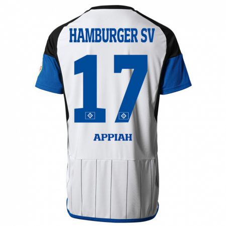 Kandiny Homme Maillot Emmanuel Appiah #17 Blanc Tenues Domicile 2023/24 T-Shirt