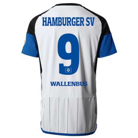 Kandiny Homme Maillot Noah Wallenßus #9 Blanc Tenues Domicile 2023/24 T-Shirt