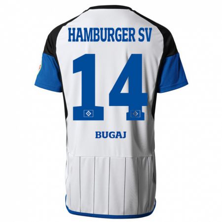 Kandiny Homme Maillot Jan-Luca Bugaj #14 Blanc Tenues Domicile 2023/24 T-Shirt