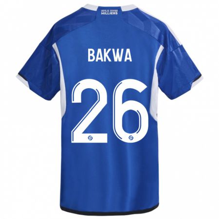 Kandiny Homme Maillot Dilane Bakwa #26 Bleu Tenues Domicile 2023/24 T-Shirt
