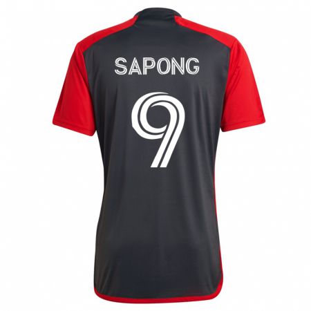 Kandiny Homme Maillot C.j. Sapong #9 Gris Tenues Domicile 2023/24 T-Shirt