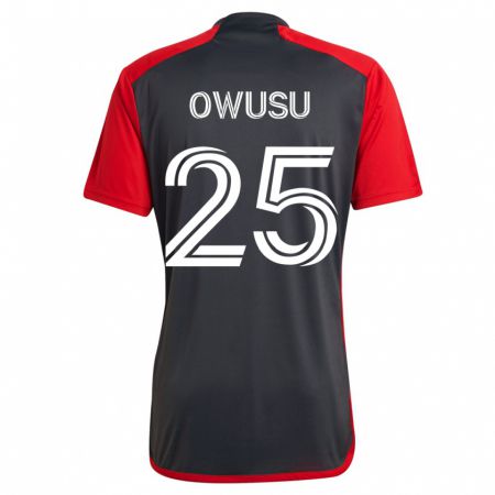 Kandiny Homme Maillot Prince Osei Owusu #25 Gris Tenues Domicile 2023/24 T-Shirt