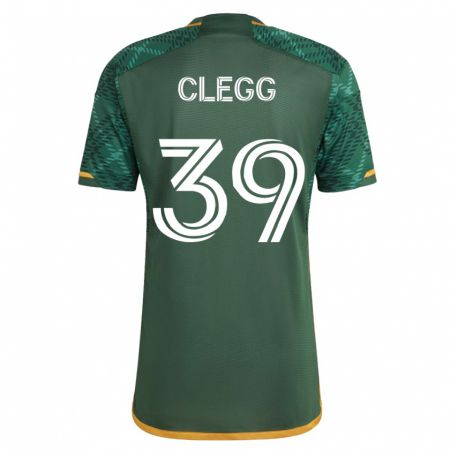 Kandiny Homme Maillot Tyler Clegg #39 Vert Tenues Domicile 2023/24 T-Shirt