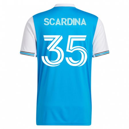 Kandiny Homme Maillot Nick Scardina #35 Bleu Tenues Domicile 2023/24 T-Shirt