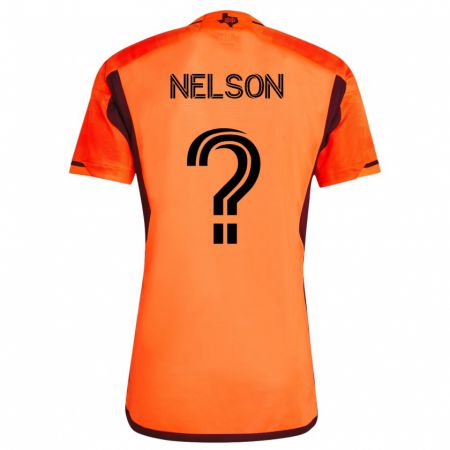 Kandiny Homme Maillot Michael Nelson #0 Orange Tenues Domicile 2023/24 T-Shirt