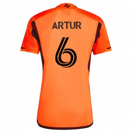 Kandiny Homme Maillot Artur #6 Orange Tenues Domicile 2023/24 T-Shirt