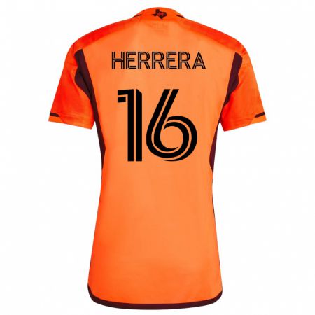 Kandiny Homme Maillot Héctor Herrera #16 Orange Tenues Domicile 2023/24 T-Shirt