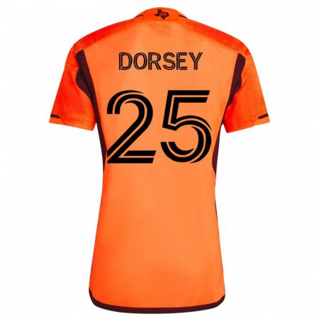 Kandiny Homme Maillot Griffin Dorsey #25 Orange Tenues Domicile 2023/24 T-Shirt