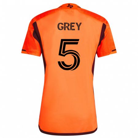 Kandiny Homme Maillot Omar Grey #5 Orange Tenues Domicile 2023/24 T-Shirt