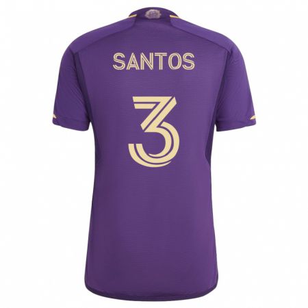 Kandiny Homme Maillot Rafael Santos #3 Violet Tenues Domicile 2023/24 T-Shirt