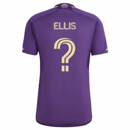Kandiny Homme Maillot Justin Ellis #0 Violet Tenues Domicile 2023/24 T-Shirt