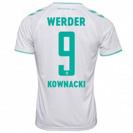 Kandiny Homme Maillot Dawid Kownacki #9 Blanc Tenues Extérieur 2023/24 T-Shirt