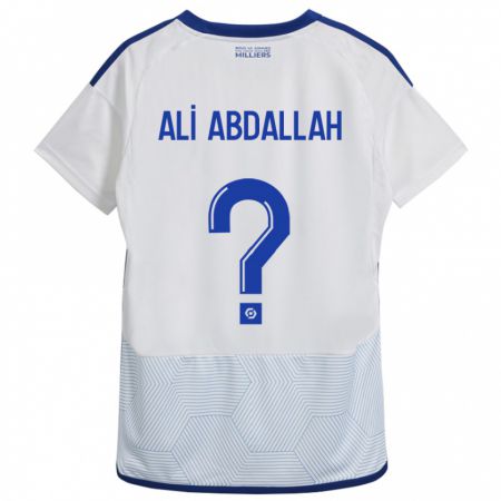 Kandiny Homme Maillot Aboubacar Ali Abdallah #0 Blanc Tenues Extérieur 2023/24 T-Shirt