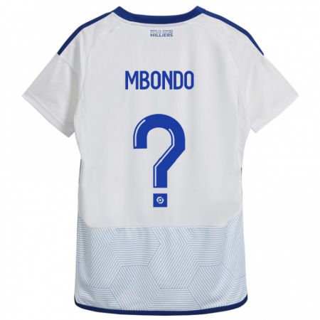 Kandiny Homme Maillot Fredy André Mbondo #0 Blanc Tenues Extérieur 2023/24 T-Shirt