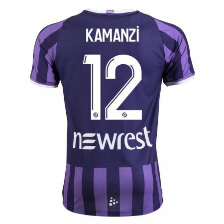 Kandiny Homme Maillot Warren Kamanzi #12 Violet Tenues Extérieur 2023/24 T-Shirt