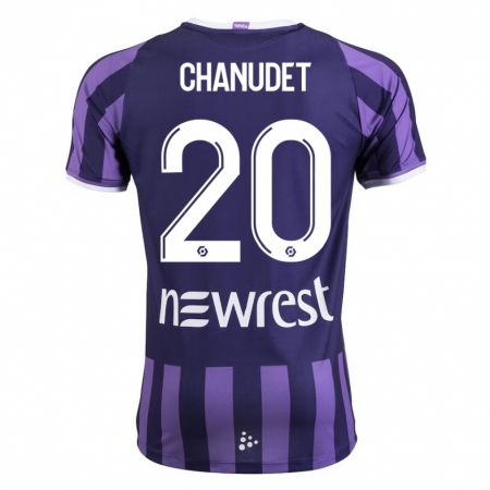 Kandiny Homme Maillot Coralie Chanudet #20 Violet Tenues Extérieur 2023/24 T-Shirt