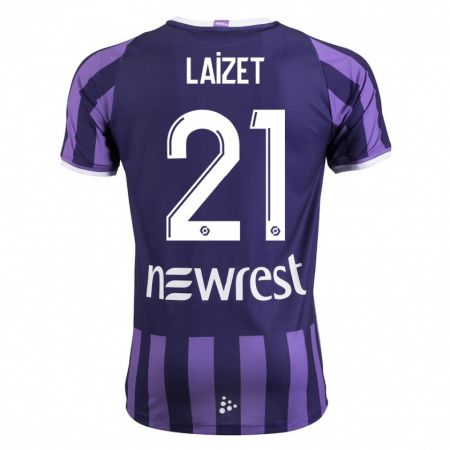 Kandiny Homme Maillot Emma Laizet #21 Violet Tenues Extérieur 2023/24 T-Shirt